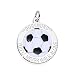 Produktbild Fanartikel Fußball Dortmund"You`ll never walk alone" Ø20mm Sterling Silber 925 (Art.207302(122sw)) & individuelle Gravur Rückseite Gratis