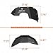 Hooke Road Aluminum Inner Fender Liners for 2018-2025 Jeep Wrangler JL 2-Door & Unlimited (Excl. Rubicon 3.6L), Lightweight Rustproof Front & Rear Wheel Well Protection, 4PCS