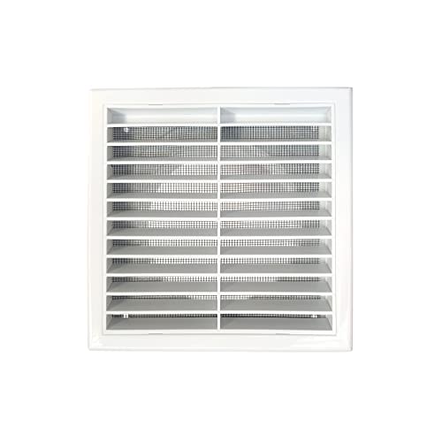 GEFONG Plastic Louvred Wall Grille 5 inch 125mm with Anti-Insect Mesh for Ceiling Extractor Fan Bathroom Air Vent Cover for Tumble Dryer Ventilation Cooker Hood Ducting White 1 Pcs - Image 4