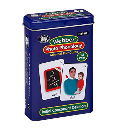 Super Duper Publications Webber Photo Phonology Initial Consonant Deletion Minimal Pair Card Deck Educational Learning Resource for Children