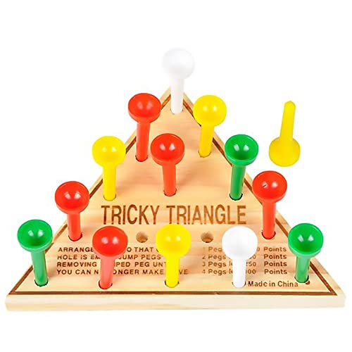 Classic Wooden Triangle Board Games, Great For Prizes, 4.5" (Single) #TOP1