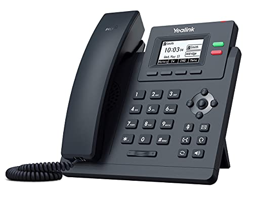 Yealink T31P Ip Phone, 2 Voip Accounts. 2.3-Inch Graphical Display. Dual-Port 10/100 Ethernet, 802.3Af Poe, Power Adapter Not Included (Sip-T31P) #TOP2
