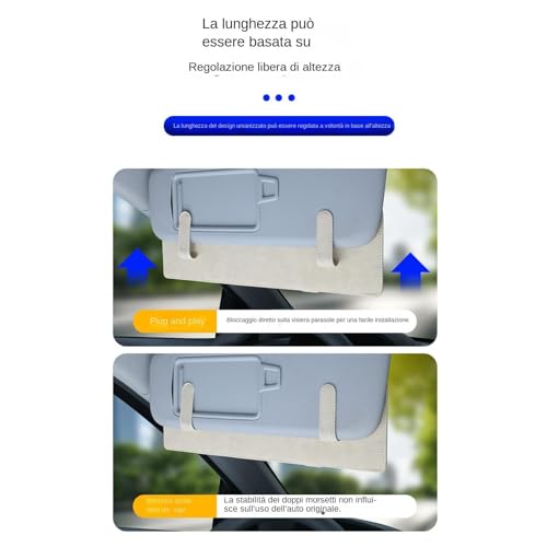 Extensor de parasol de coche con panel tintado de policarbonato de 14,9 pulgadas 5