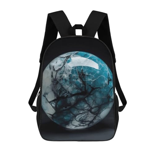 Mochila de mármol blanco para ordenador portátil de 17 pulgadas ligera e impermeable