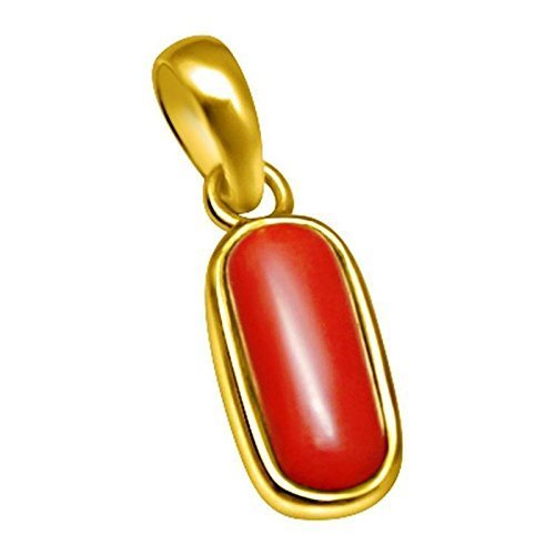Sirdaksh 6.25 Carat Natural Moonga Coral Pendant/Necklace For Women's #TOP1