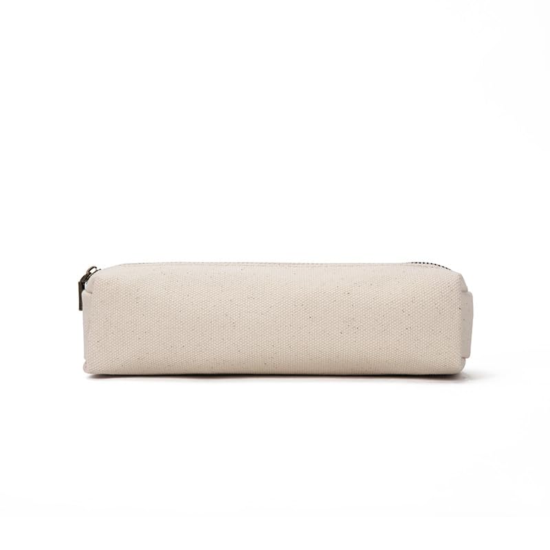 eusbon Estuche rectangular para lápices de gran capacidad, para almacenamiento estacionario, color beige, White, Organizador de bolsas