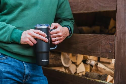 SoleCup. 30oz Travel Mug with Handle, Lid and Two Straws, Drinks Stay Hot for 8 Hours and Cold for 24 Hours - Image 3