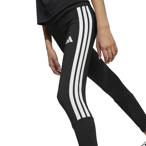 adidas Girl's TRAIN ESSENTIALS 3-STRIPES LEGGINGS, Black/White, 9-10 Years