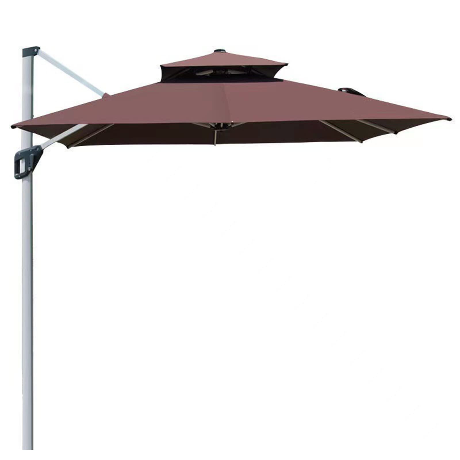WDSOPK Outdoor Market Cantilever Umbrella,Offset Hanging Patio Umbrella,for Lawn, Garden, Deck, Backyard,Pool,3.5 * 3.5m(size_name-3.5 * 3.5m)