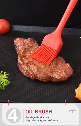 Set de herramientas para parrilla BBQ acero inoxidable 4 pzas miniatura 5