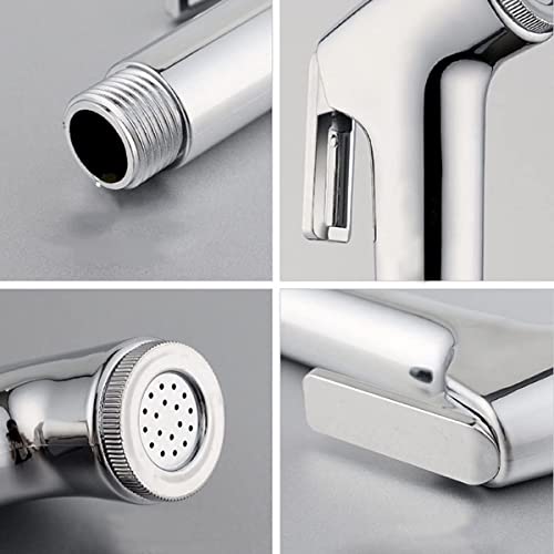 Image of ABS Health Faucet Gun Without Hose Pipe or Wall Hook, Chrome Finish | Faucet Gun, Hand Jet Bidet Spray Head | Hand Shower Head | Health Faucet for Bathroom (4pc of Jet Spray Gun Head)