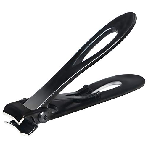 Nail Clippers, Sportsvoutdoors Black Wide Jaw Toenail Clippers for Thick Nails Seniors, Stainless Steel Fingernail Clippers Nail Cutter for Men Women, Ingrown Manicure, Pedicure, Sharp & Durable