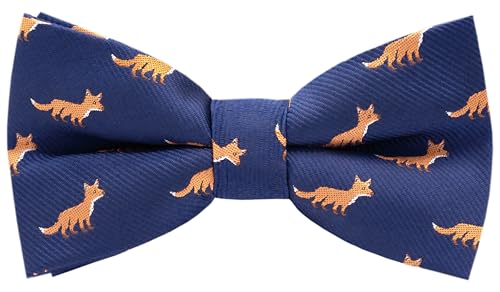 Carahere Boys Handmade Pre-Tied Bow Ties Novel Fun Pattern Bow Ties For Kids Light Orange