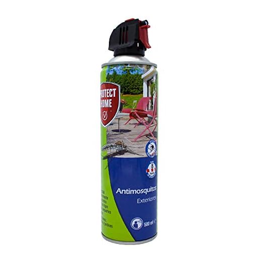 Protect Home 79684169 - Antimosquitos Exteriores para Mosquitos Tigre y Moscas, Insecticida Persistente para Balcones, Terrazas y Jardines, 500 ml