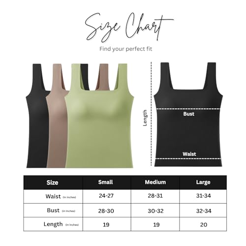 Image of Sizi Women Padded Camisole Workout Top| Tank Top with No Trace,Square Neck Seamless Vest,Elastic Removable Wide Shoulder Strap Camisole