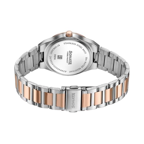 Image of Sonata Jashn with Quartz Analog Pink Dial IPS /IPRG Strap Women's Wedding Watch - 87120KM01