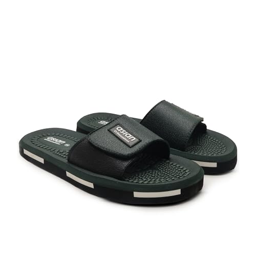 Image of ASIAN Men's AFG-707 EVA Ortho Slippers | Orthocushion Pain Relief Slides with Soft Strap | Lightweight Slides for Daily Use
