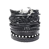 【Material Quality】Crafted from high-quality, durable leather, these bracelets offer a soft touch and long-lasting wear. The leather undergoes special treatment to enhance its water-resistant and wear-resistant properties, guaranteeing longevity. Each...