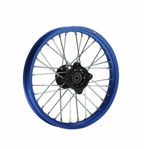 Cerchio in alluminio anodizzato da 14 pollici anteriore tipo 2, adatto per quasi tutti i modelli con asse da 15 mm, Dirt Bike, Pit Bike, XMOTOS, Motocross (blu)
