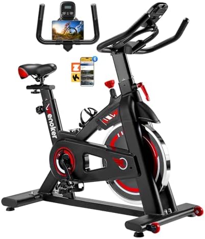 Wenoker Exercise Bike with LCD Display & Tablet Holder Fitness Workout Cardio Training Machine 