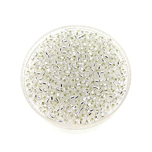 Miyuki Round Seed Bead Size 8/0 22G-Tube Silverlined Crystal #TOP3