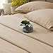 SONORO KATE Bed Sheet Set Super Soft Microfiber 1800 Thread Count Luxury Egyptian Sheets 16-Inch Deep Pocket，Wrinkle and Hypoallergenic-4 Piece (Taupe, Queen)