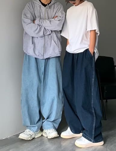 Mens Baggy Jeans Y2k Grunge Oversized Denim Pants Emo Clothes Hip Hop Loose Fit Jeans Streetwear2