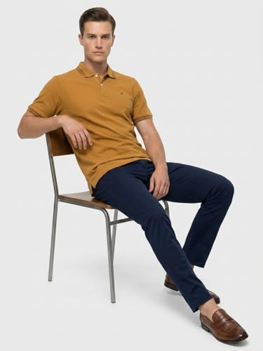 Image of Raymond Men Modern Fit Solid Pattern Pure Cotton Polo Neck Half Sleeve Casual T-Shirt