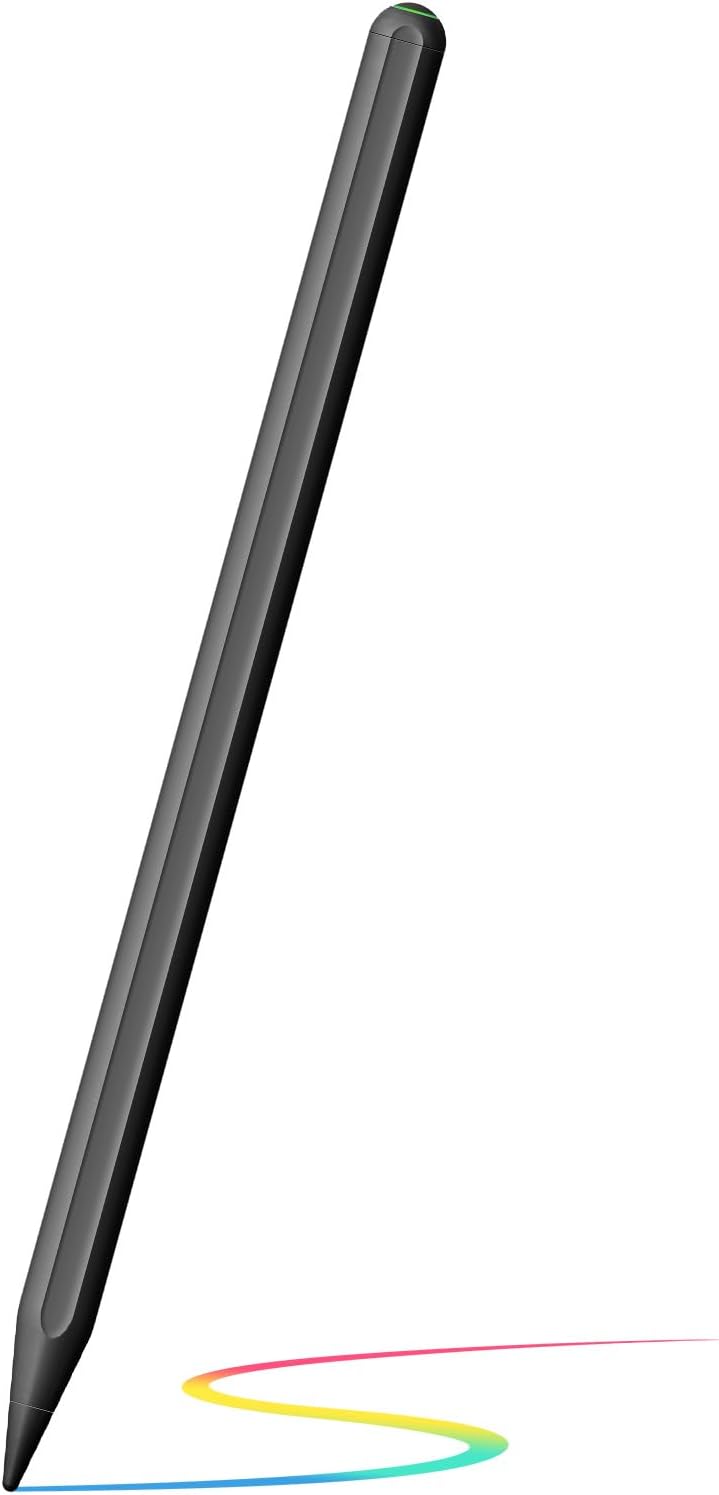 Compatible with iPad Pencil 2nd Generation Apple iPad Pro 11 in 1/2/3/4, iPad Pro 12.9 in 3/4/5/6, iPad Air 4/5, iPad mini 6,Stylus Pen for iPad with Magnetic Wireless Charging-Black Magnetic charging Black