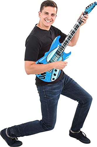 Inflatable Light Blue Hero Costume Party Decoration Guitar