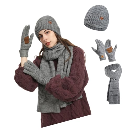 Écharpe tricotée en fibre acrylique pour femme et ado - Accessoire d'hiver compact