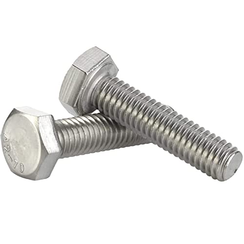 Image of 2 Pcs M14 Hex Bolt M14-2 x 120mm UNC Hex Head Screw Bolts A2-70(304) Stainless Steel Fully Threaded Hex Tap Bolts (304 ss;M14 x 120mm)