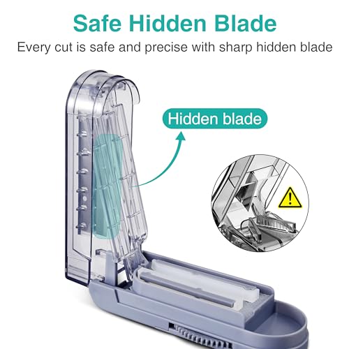 Image of Fullicon Pill Cutter, Cuts Multiple Pills with Accurate Alignment, Grey | Brush & Pill Box Included, Adjusts for Pills Up to 0.6 Inches Wide, Covered Stainless Steel Blade for Safety