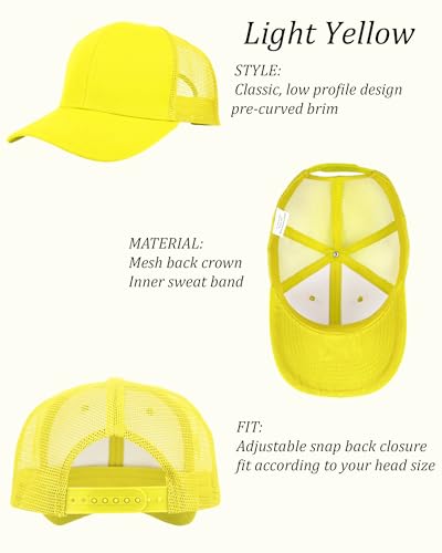 Image of Gelante Mesh Trucker Baseball Cap Snapback Hat Structured Front Panel