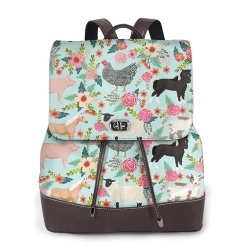 Sac à dos en cuir imprimé animal chic et finitions haut de gamme pour femme