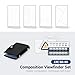 (11 Pcs) JJC Composition Viewfinder View Catcher Tool, Golden Ratio Fibonacci Spiral Rule of Thirds Leading Lines Card Composition View Finder for Artists Photographer Painter Sketchers