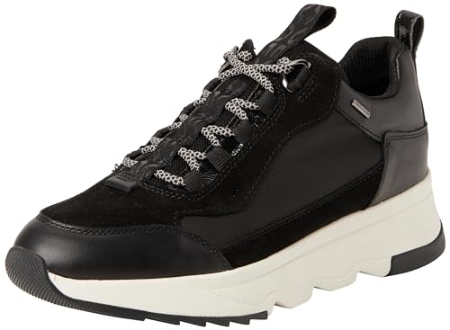 Preisvergleich Produktbild Geox Mädchen D Falena B ABX Sneaker, Schwarz, 39 EU
