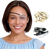 AMZVIO 2pcs Eye Shield After Cataract Surgery,Eye Shield for Sleeping after Surgery,Extended Elastic Band Longer & Wider for Adults Eye Protector Clear Eye Patch (Black+Beige)