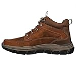 Skechers Men's Respected-Boswell 204454 Mid Top Leather Moc Toe Lace Up - Image 5