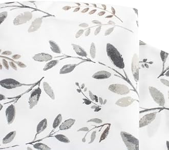 Boppy Original Nursing Pillow, Gray Taupe Leaves, Ergonomic Nursing Essentials for Bottle and Breastfeeding, Firm Fiber Fill, with Removable Pillow Cover, Machine Washable