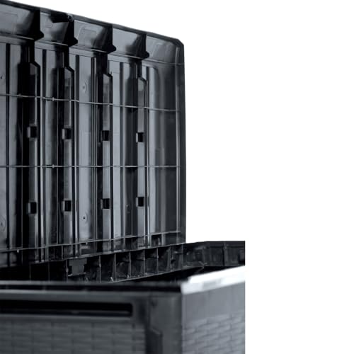 Prosperplast Boxe Rato Plus Gartenbox Aufbewarung Aufbewahrungsbox Rattan 290L Tarrase (Anthrazit) - 6