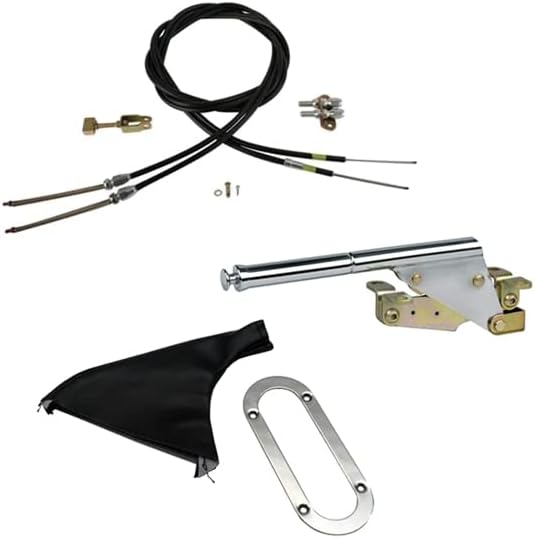 Lokar EHB-7000F Floor Mount E-Hand Brake Kit w/Boot/Cables,Chrome