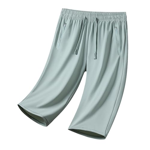 Women Shorts for Seniors,Iced Active Shorts for Senior Women, Iced Active - Women's Ice Silk Quick Drying Breathable Stretch Maidenfit Icyshorts,Mint Green,L