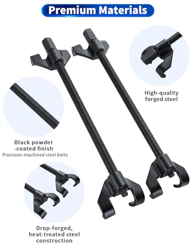 ATPEAM Federspanner KFZ, 2tlg Krallen Federspanner Set, 380mm Spannweite für Auto Stoßdämpfer und Tieferlegung, Universeller Federspanner für PKW