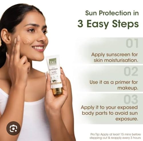 Image of T.A.C Eladi Sunscreen SPF 50 PA+++ | Oil-Free Matte Finish Sunscreen Cream | Broad Spectrum UVA /UVB Protection | Lightweight Non-Greasy Formula for All Skin Types | 50g