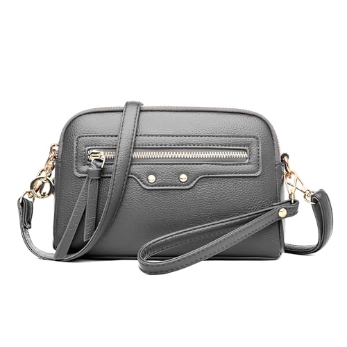 Pochette avec 2 sangles LassZone sac à bandoulière femme cuir végétalien