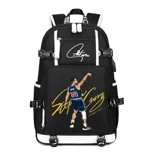 Ansigeren No. 30 Basketball Player Multifunctional Backpacks Sports Fan Bookbag Travel Student Backpack (W3)