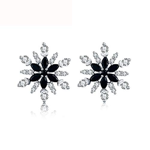 Boucles d'oreilles flocon de neige anti-allergie, bijou classique argent 925 pour femmes