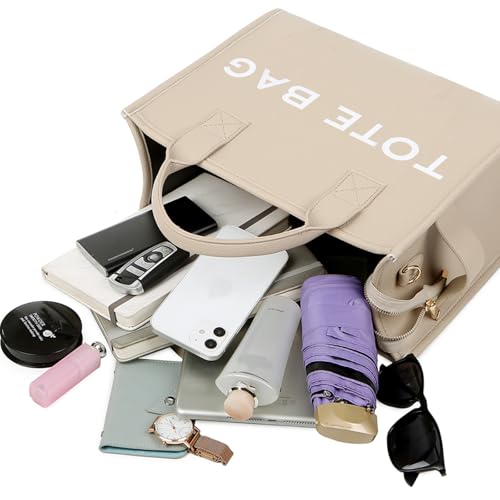 Bolso Tote para mujer de PU cuero con asa superior y estampado miniatura 3