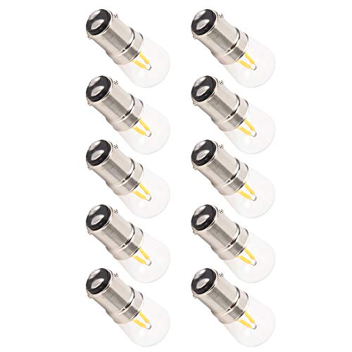 Fdit 10 Uds. Mini Bombillas LED Regulables B15 1,5 W 230V Filamento Corto de Alto Brillo con Material de Vidrio para el Hogar Iluminación del Coche Gabinete Paisaje